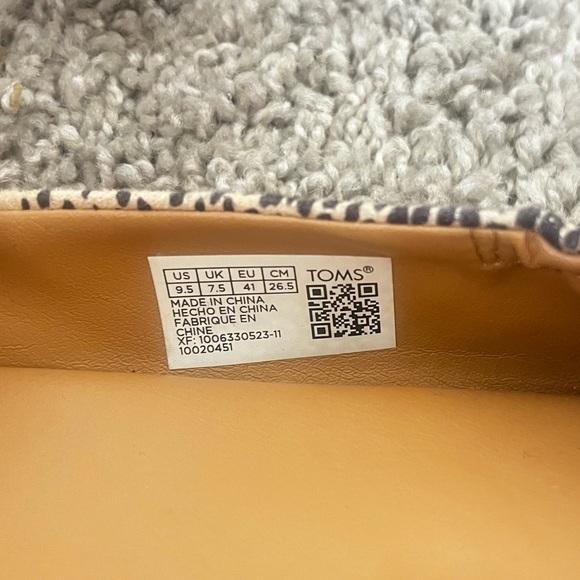 Toms Judith Beige mini cheetah suede ballet flats Sz 9.5 - Picture 4 of 6